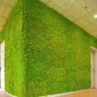 Ufficio con 2 corridoi ricoperti di verde sintetico